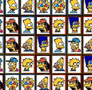 Tiles of the Simpsons Mahjong game online